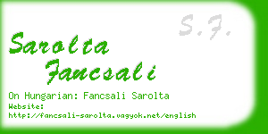 sarolta fancsali business card